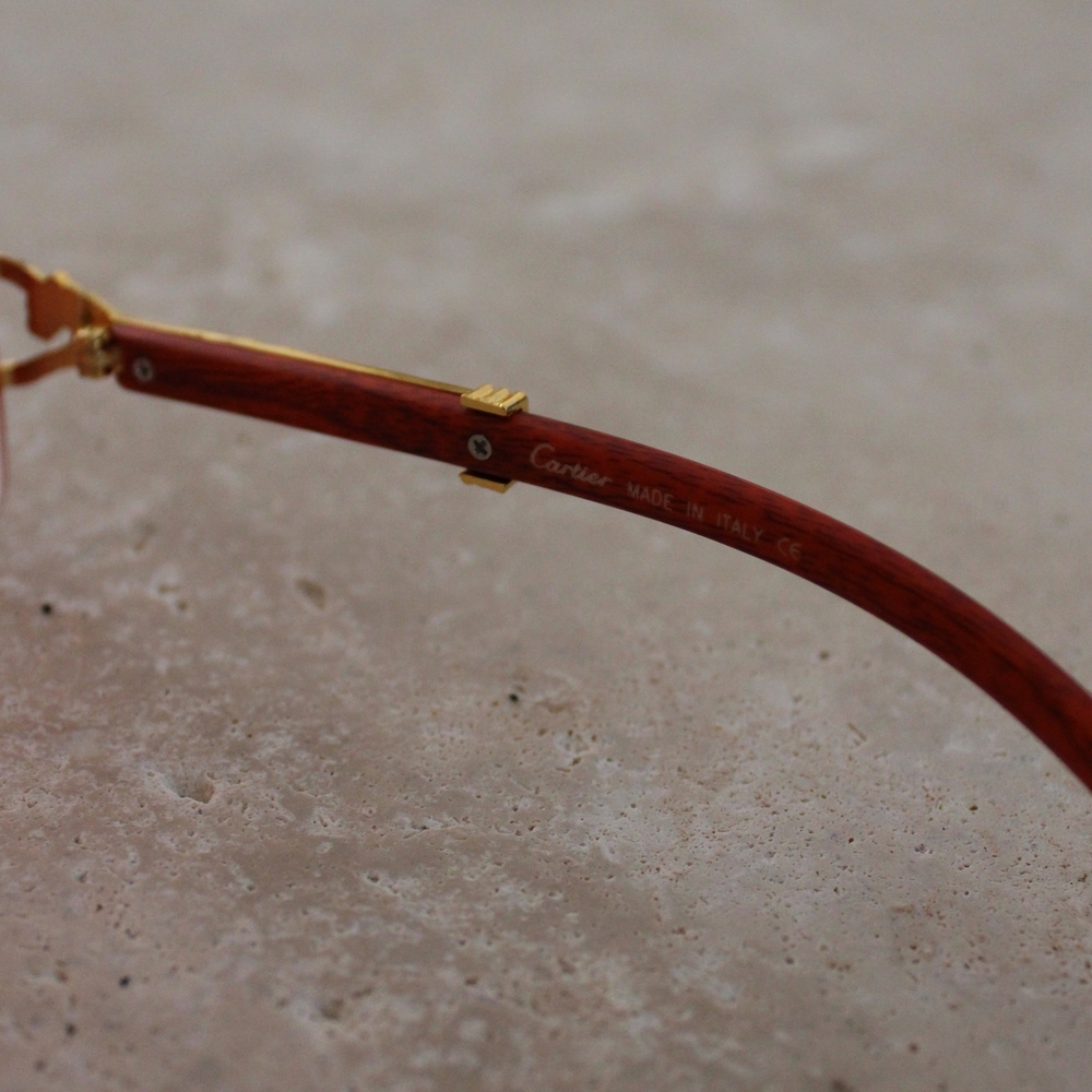 Cartier Rimless Redish Pink Gradient Sunglasses - Picture 9 of 13